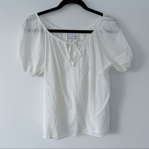 4/$25 Urban Outfitters Cream/White Loose Blouse XS